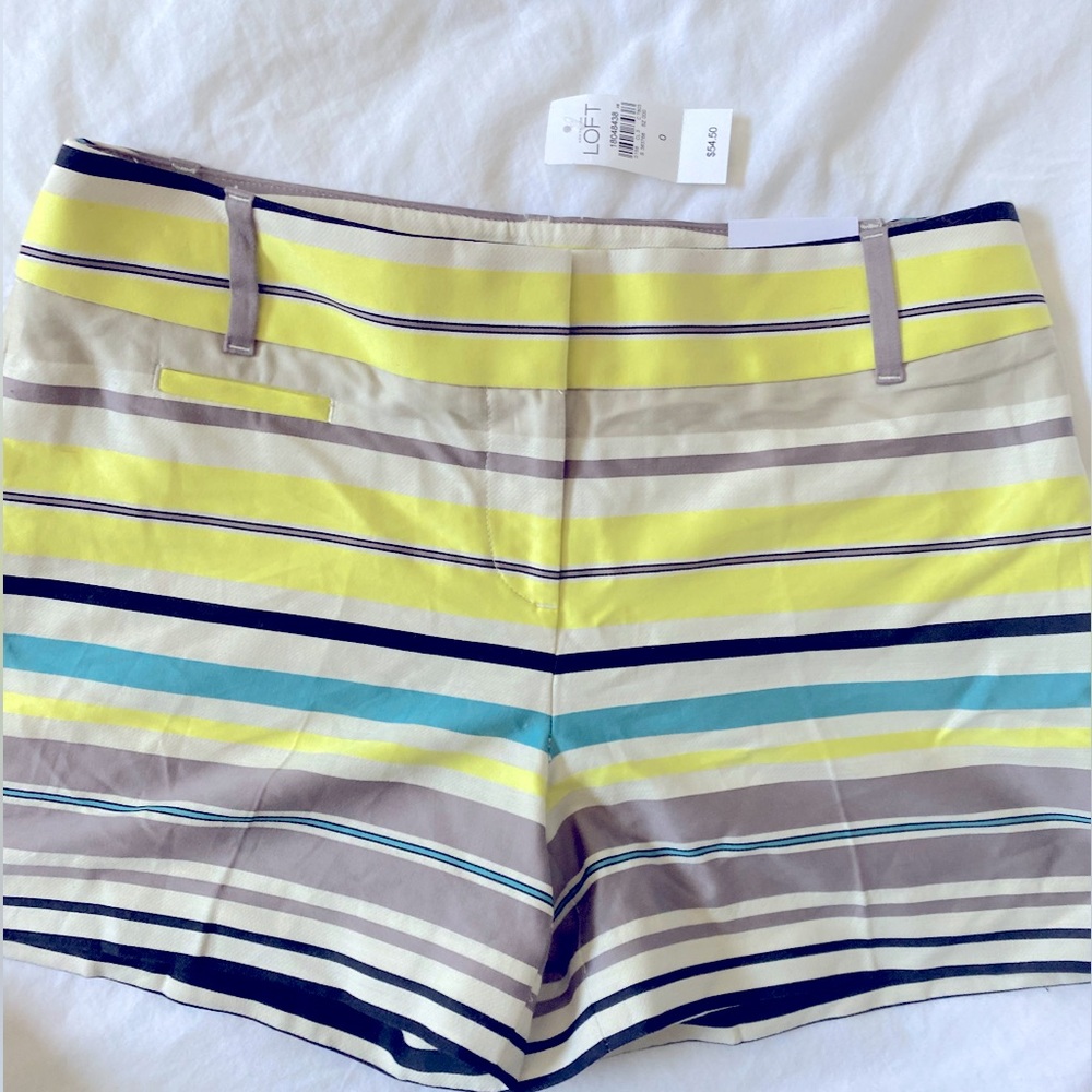 Loft striped shorts new with tags
